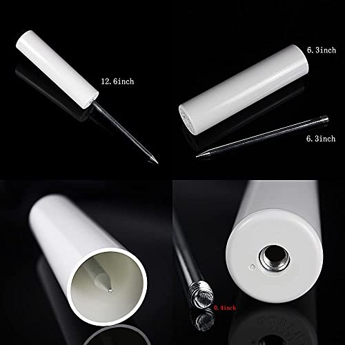 Fishing Rod Holder, 4 Pack Fishing Pole Holders Ground, Rod Holders for Bank Fishing, Beach Support Stand Reinforced PVC, 4 Free Alarm Bells - style: White