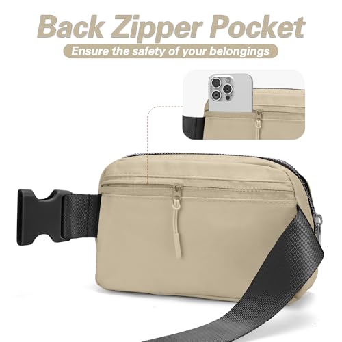 JSJ Mini Fanny Pack for Women & Men,Valentines Day Gifts for Girls Teens Kids Daughter Sister Her,Trendy Stuff Crossbody Bags Cute Everywhere Belt Bags. (Khaki) - color: Khaki