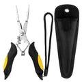 Hikary Long Nose Fishing Pliers,Ice Fishing Gear,Stainless Steel Hook Remover Braid Cutter Rustproof Fishing Multi-Tools Fishing Gripper for Freshwater Saltwater - color: yellow-7inch