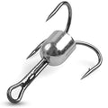 SILANON Snagging Hooks Weighted Treble Hooks,5pcs Large Weighted Treble Fishing Hooks Bunker Snag Hooks with Weight for Baitfish Trout Salmon 5/0 6/0 8/0 10/0 - size: 8/0-1.5oz-5pcs