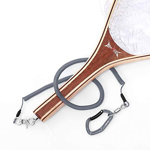 HERCULES M4 Fishing Lanyard, Fishing Pole Tether, Kayak Paddle Leash, Heavy Duty Retractable Coiled Lanyard for Fishing, Rods, Pliers, Boating, Paddles, Kayak - color: Pack of 2 Grey, 17.7"