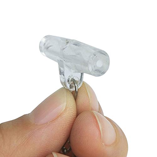 25/50/100 PCS Fishing Line Sinker Slides Duo Lock Snaps High Strength Stainless Steel Sinker Slider Swivel Snap Kit Fishing Tackle - color: Clear, size: 25 Pieces