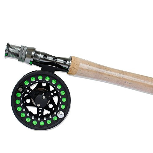 Fly Fishing Rod and Reel Combo, Lightweight Portable 4-Piece Fly Fishing Rod, 5wt Aluminum Fly Reel with Pre-Loaded Lines 28pcs Flies with a Waterproof Fly Box Complete Starter Kit