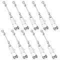 RoundFunny 100 Pcs Fly Fishing Tippet Rings 10 Lightweight Tippet Rings on a Clip Fly Fishing Trout Line Leaders Connectors 2mm 25lb