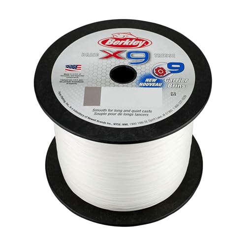 Berkley x9 Braid Fishing Line - color: Crystal, size: 2188yd, style: 20lb Test