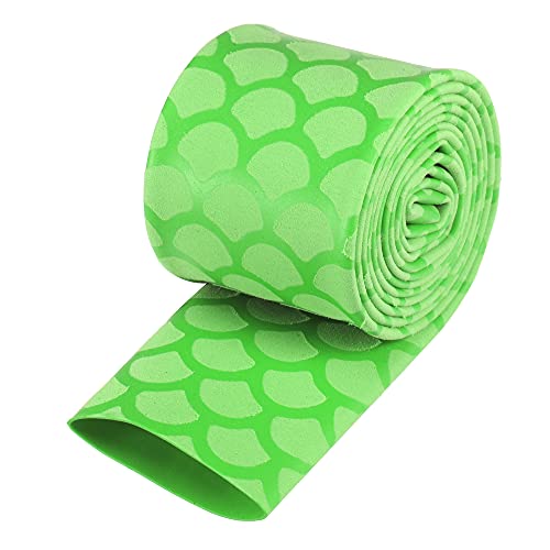 uxcell Heat Shrink Wrap Tubing Sleeve for Fishing Rod Grips Handle, 41mm Flat 3.3ft 2:1 Rate Green