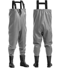 Foxelli Chest Waders - 2-ply Nylon/PVC Waterproof Lightweight Fishing Waders for Men & Women with Boots - size: 7