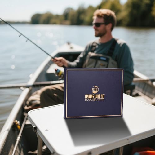 104PCS Fishing Lures Kit, Fishing Gear & Accessories with Premium Gift Box | Glide Bait , Hooks,Weights, Fish Hook Remover,Hard & Soft Baits for Bass Trout Pike Salmon for Dad - style: 6b