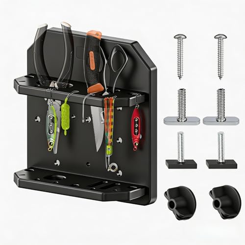 Boat Track System Tool Holder, Knife & Plier Fishing Bait Holder Combo - Compatible for Versatrack/Lund Sport Track - Marine-Grade Storage Solution. - style: 90 Degree Boat Tool Holder