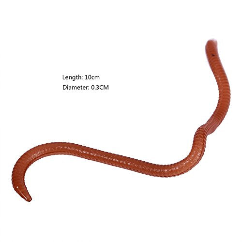 Joyzan Fishing Bait,Soft Lure Trout Fake Earthworm Bass Artificial Worm Kit | Faux Lures Trick Toy Drop Shot Bloodworm Grub Stickbaits Realistic Tackle Lifelike Shaped Stretchy Fresh Water PVC 18PCS