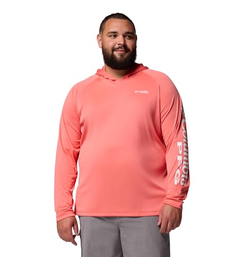Columbia Men's Terminal Tackle Hoodie - color: Melonade/White Logo, size: Small
