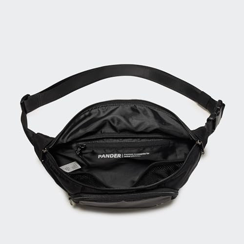 Pander Everywhere Belt Bag Crossbody Fanny Pack with Mesh Pockets and Adjustable Strap, 4L / Black - color: Black, size: 4L (114cm Strap)