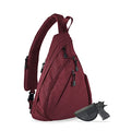 JESSIE & JAMES Peyton Crossbody Sling Backpack Concealed Carry Purse For Women Men Outdoor Chest Bag Shoulder Backpack - color: Red
