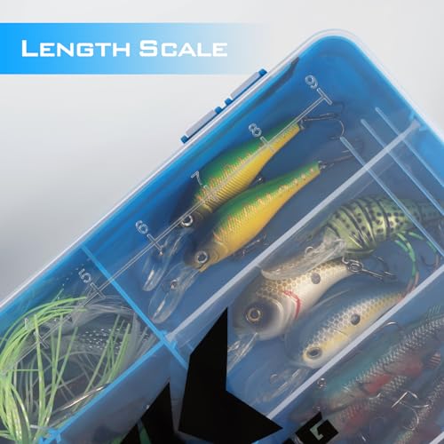 KastKing Tackle Boxes, Plastic Box, Plastic Storage Organizer Box with Removable Dividers - Fishing Tackle Storage - Box Organizer - 2 Packs /4 Packs Tackle Trays - Parts Box - color: Blue Camouflage, size: 3600(4Pack)