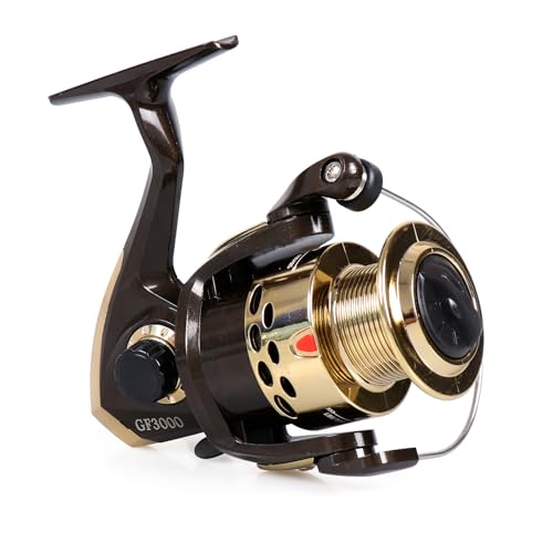 Spinning Fishing Reel for Freshwater Saltwater Fishing, Anti-Reverse with Front-Adjustable Drag - style: Gf1000 ( 3 Ball Bearings)