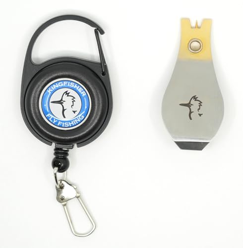 Kingfisher Fly Fishing Zinger with Wide Nipper - color: Brass/Silver