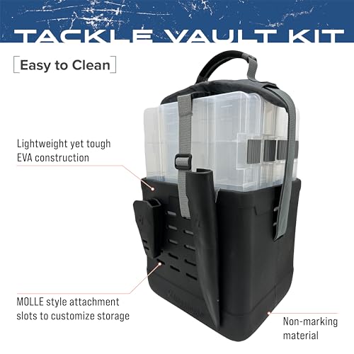 FROGG TOGGS EVA Tackle Vault, Lightweight, Customizable Fishing Tackle Bag - color: Black, style: 3700 Kit