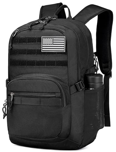 Wotony Military Tactical Backpack for Men Army 3 Days Assault Pack Bag with Molle System for Outdoor Adventures (Black, 40L) - color: Black, size: 40L