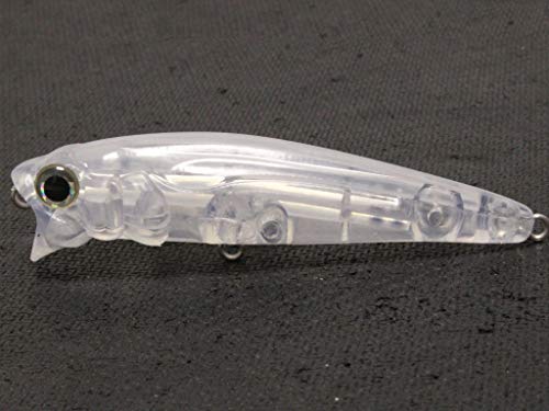 10 Blank Unpainted Minnow Crankbait Topwater Lipless Jerkbait Fishing Lures V3 - color: UPW751P10
