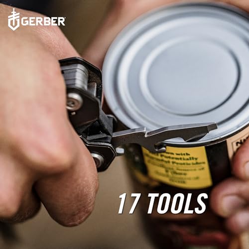 Gerber Gear Truss 17-in-1 EDC Needle Nose Pliers Multi tool - includes Pocket Knife, Screwdriver, and Bottle Opener Accessories - Gifts for Men, Fishing and Camping Gear - Gray with Standard Sheath - style: Gray Standard Sheath