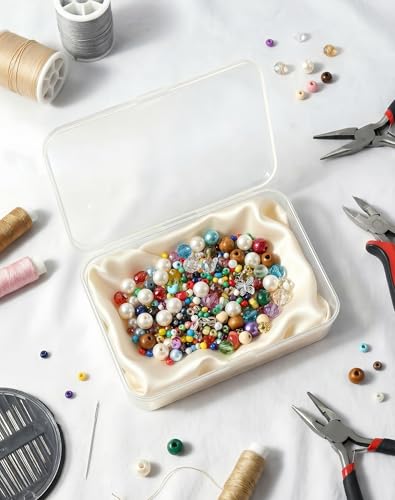 LJY 24 Pieces Rectangular Empty Mini Clear Plastic Organizer Storage Box Containers with Hinged Lids (Transparent, 4.9 x 3.3 x 1.4 inch) - color: Transparent, size: 4.9 x 3.3 x 1.4 inch