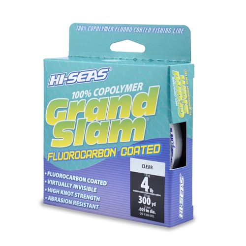 HI-SEAS Grand Slam Fluorocarbon Coated Fishing Line - color: Clear, size: 4 lb test / Filler Spool