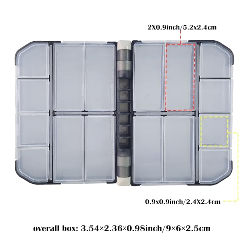 2PC-Aventik Fishing Tackle Box Utility Boxes Plastic Case Storage Organizer Box Fishing Tackle Storage (HOOK BOX-0701B) - style: HOOK BOX-0701B