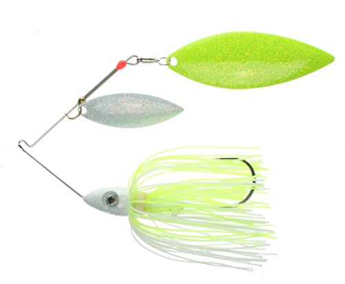 Nichols Lures Pulsator Depth Finder Metal Flake Spinnerbait - color: White/Chartreuse