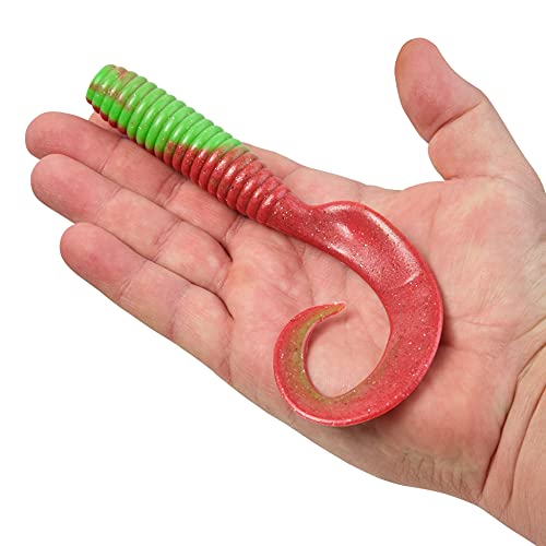 Berkley Gulp! Grub Saltwater Fishing Soft Bait - color: Nuclear Chicken, size: 8- Inch