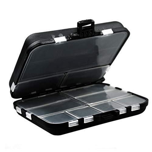 4-PACK Plastic Fishing Lure Tackle Box Bait Storage Squid Organizer Jig Hooks Accessories Case 11 Dividers Compartments with Rope