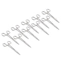 10-Pack Straight 5-Inch Mosquito Hemostat Locking Forceps, Stainless Steel for Educational Use