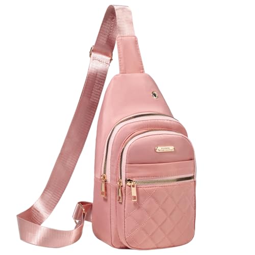 Banelu Small Sling Bag Crossbody Sling Backpack for Women, Small Crossbody Purses Cross Body Bag - Pink - color: R Pink