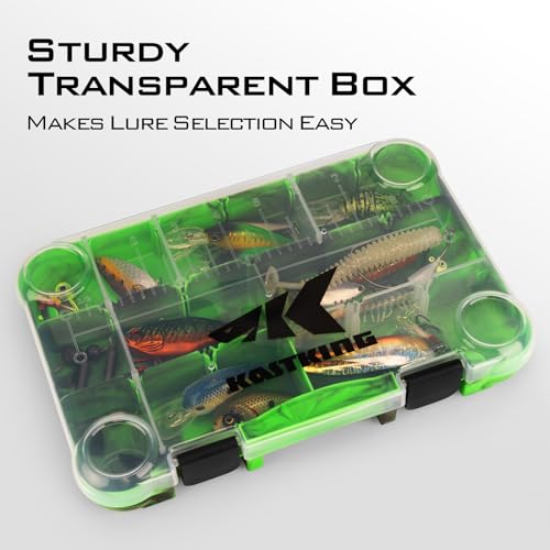 KastKing Tackle Boxes, Plastic Box, Plastic Storage Organizer Box with Removable Dividers - Fishing Tackle Storage - Box Organizer - 2 Packs /4 Packs Tackle Trays - Parts Box - color: Green Camouflage, size: 3600(4Pack)