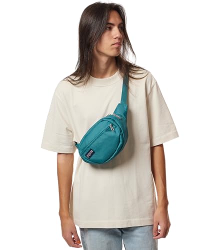 JanSport Fifth Avenue Fanny Pack Crossbody Bags for Women, Men - Stylish, Durable Waist Bag with Adjustable Belt, Main Zippered Pocket, Quick Stash Pocket - Travel Essentials - Black - color: Emerald Pool