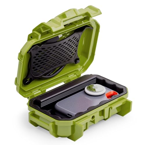 Evergreen 52 Waterproof Dry Box Protective Case - Travel Safe/Mil Spec/USA Made - for Cameras, Camping, Fishing, Hiking, Traveling, Water Sports, Knives, Survival (Green) - color: Green