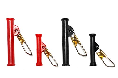 1.5" Black Sinker Slides, 25 Pcs Smooth-Glide Design, for Saltwater & Freshwater Fishing Rigs, Includes Easy Clip-On Feature, Ideal for Surf Fishing, Catfish, and Bottom Fishing Setups