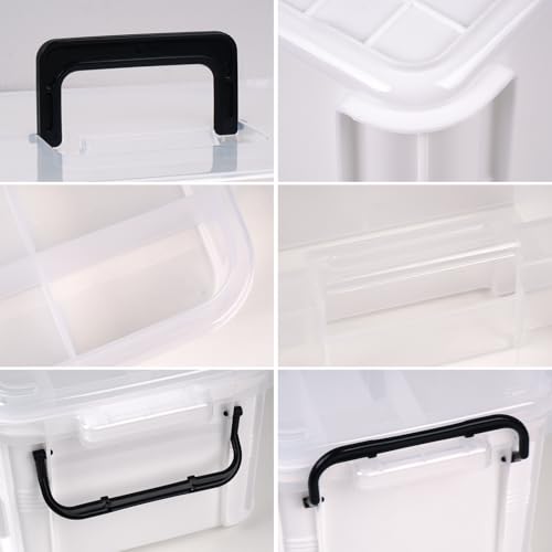 HEY FOLY 15qt White Medicine Organizer Storage Box with Tray, Plastic First Aid Box Empty, Thickened Medicine Container Chest, Multipurpose Medical Case with Labels, Medicine Caddy with Lids Handles - color: White