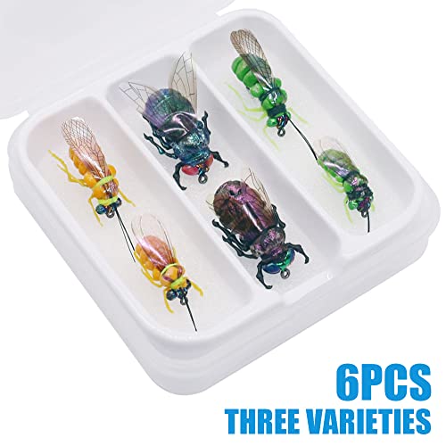 YZD Realistic Fly Fishing Dry Wet Nymph Trout Flies Topwater Lures for Freshwater Saltwater High Simulation Hand Tie Lure Kits - color: 21-A-06