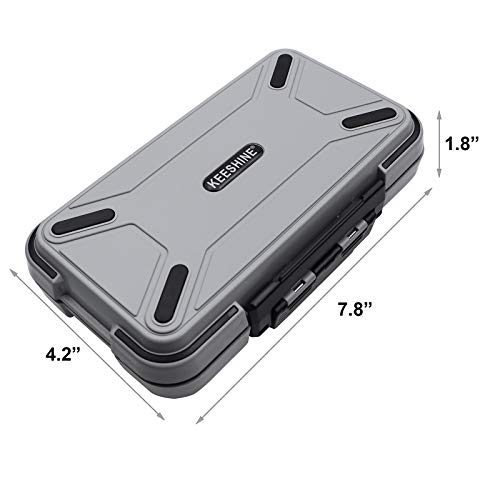 Fishing Tackle Box, Floating Storage Box, Double-Sided Lure Box with Adjustable Dividers Organizer Making Kit Container - color: Light Grey (Size: 7.8" L x 4.2" W x 1.8" H)