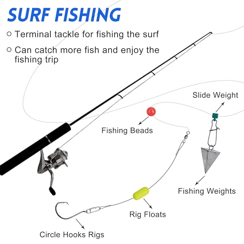 150pcs Ocean Saltwater Fishing Lures Surf Tackle Kit Fish Finder Rigs Bucktail Jig Pompano Float Pyramid Sinker Disc Weight Wire Leader Accessories