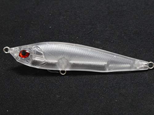 10 Blank Unpainted Minnow Crankbait Topwater Lipless Jerkbait Fishing Lures V3 - color: UPM708P10
