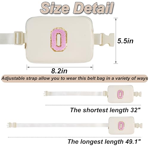 Uygafly Birthday Gifts for 4 5 6 7 8 9 10 11 12 13 Year Old Girl,Gift for Teen Girls Kids Toddler,Personalized Initial Fanny Pack Purse Crossbody Bag Belt Bag Cute Trendy Stuff | Cream,O - color: Cream, style: O