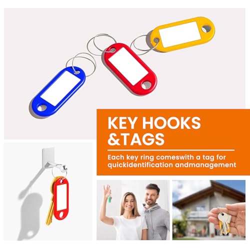 Zippered Key Case, Key Organizer, Fireproof and Waterproof Key Binder with 24 Hooks and Tags Portable Key Storage Book for Offices Real Estate Agencies Hotels and Rental Management - size: 24 keys