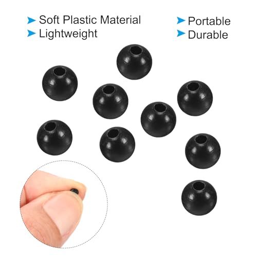 PATIKIL Fishing Beads, Soft Plastic Round Rubber Fishing Bait Eggs Rig Beads Tackle Lures Accessories with Storage Box - size: 3mm