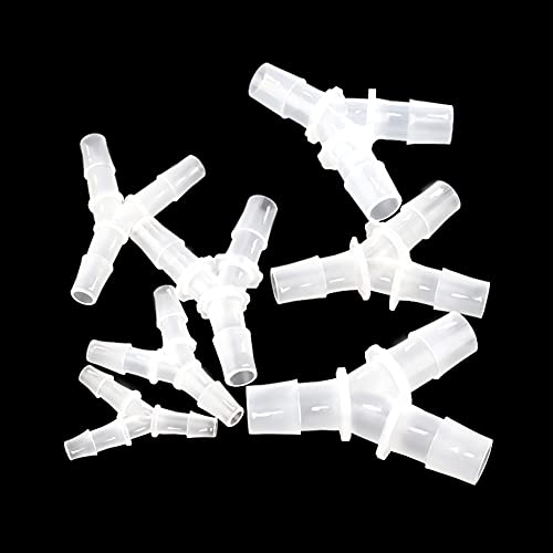 5/16" Hose Barb Fitting Equal Barbed Y Shaped 3 Way plastic Tubing Joint Splicer Mender Adapter Union for Oxygen Tubing Pipe Household Fuel Gas Liquid Air (Pack of 4) - size: 5/16 Inch