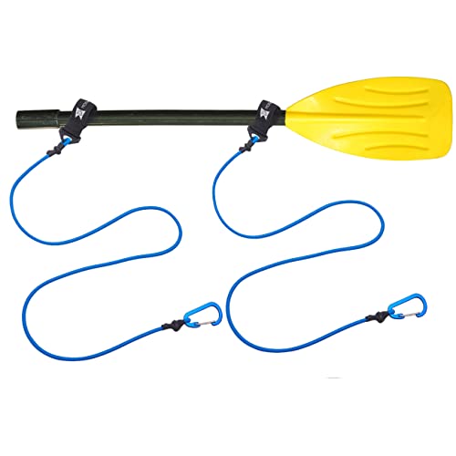 Kayak Paddle Leash, Paddle Leash Lightweight Coiled Kayak Rod Leashes for SUP Kayaking Canoing Fishing Boating - color: Blue - 2 Pack