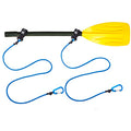 Kayak Paddle Leash, Paddle Leash Lightweight Coiled Kayak Rod Leashes for SUP Kayaking Canoing Fishing Boating - color: Blue - 2 Pack