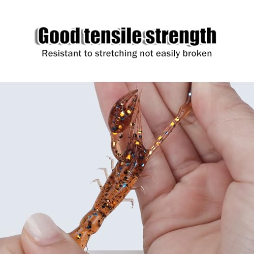 Crawfish Lure Soft Plastic Bait for Bass Fishing 1.97in/2.2g FS/RE-05 - style: 40pcs