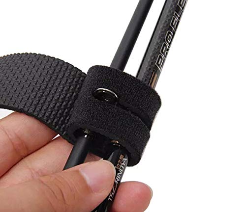 CYSKY Fishing Rods Belt Stretchy Rod Straps Fishing Tackle Ties Cable Fishing Rod Holders Fit for Casting Rods, Spinning Rods and Fly Rods (5 Color, 10 pcs)