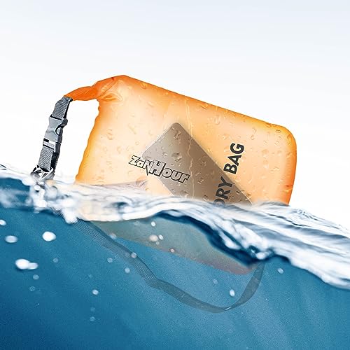 Waterproof Dry Bag - Roll Top Transparent Storage Bag,2L/5L/10L/20L,Suitable for Traveling, Swimming, Kayaking, Camping, Fishing, Rainy Day Trips - color: Orange, size: 5L